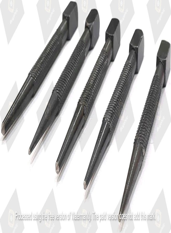Buyohlic Set of 5 Pcs Center Punch-Imperial Standard Hard Metal-Wood Working Hand Tools ((Square Head)) - Image 3